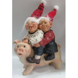 Strik nisser p dyr str. H22 x L19 cm mix